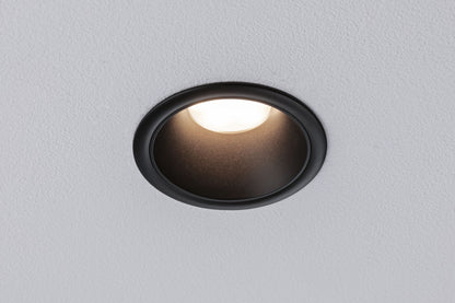 Paulmann LED Einbauleuchte Cole 3er-Set 3-Step-Dim Coin IP44 rund 88mm  Coin 3x6W 3x470lm 230V dimmbar 2700K Schwarz