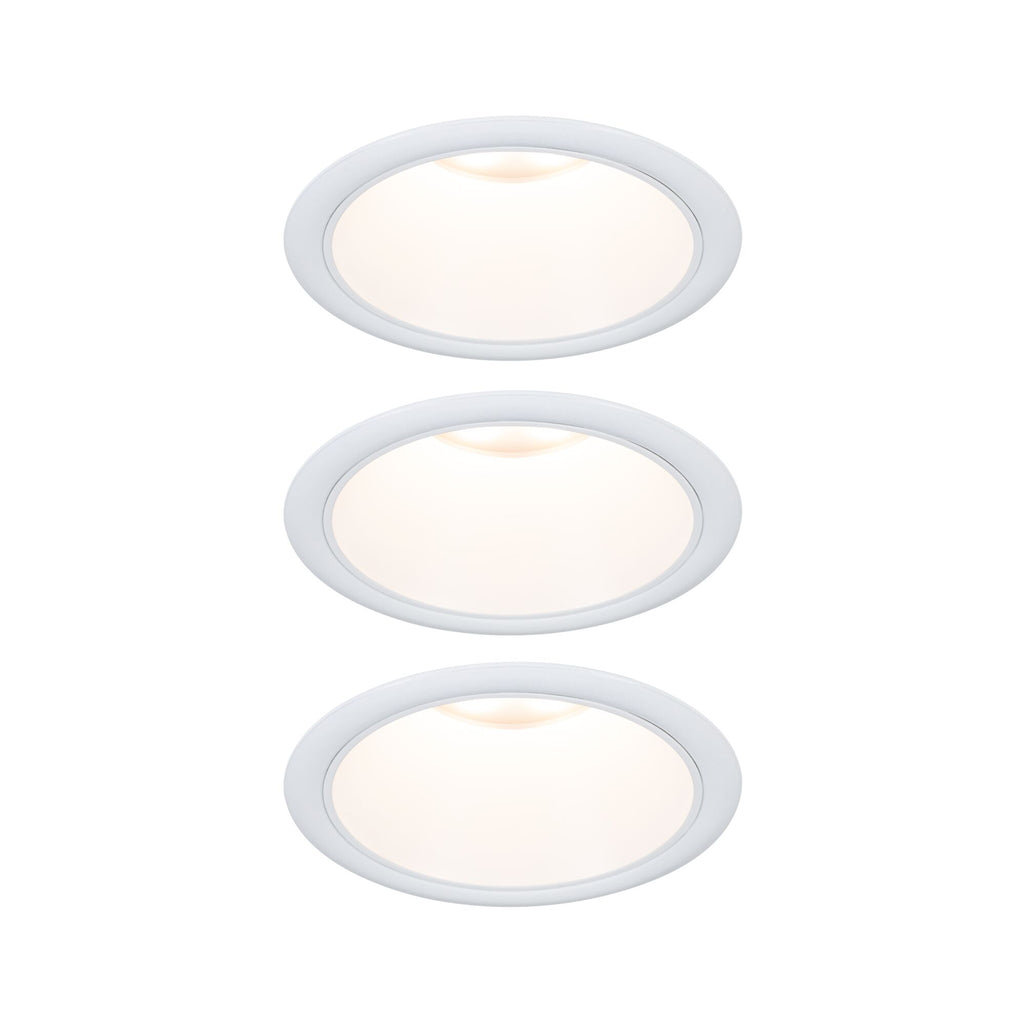 Paulmann LED Einbauleuchte Cole 3er-Set 3-Step-Dim Coin IP44 rund 88mm  Coin 3x6W 3x470lm 230V dimmbar 2700K Weiß