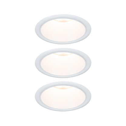 Paulmann LED Einbauleuchte Cole 3er-Set 3-Step-Dim Coin IP44 rund 88mm  Coin 3x6W 3x470lm 230V dimmbar 2700K Weiß