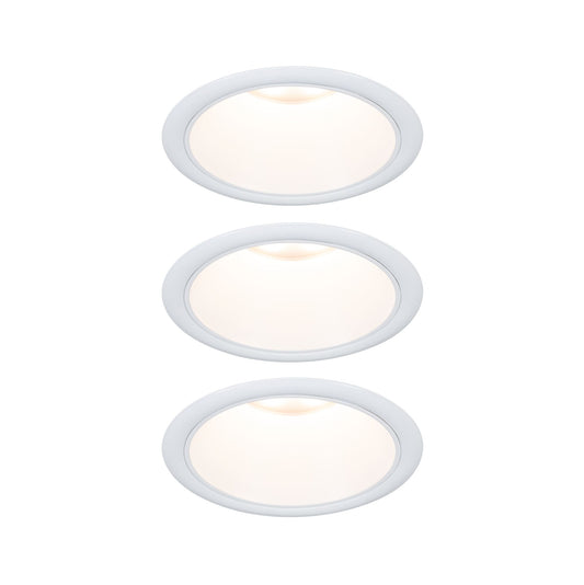 Paulmann LED Einbauleuchte Cole 3er-Set 3-Step-Dim Coin IP44 rund 88mm  Coin 3x6W 3x470lm 230V dimmbar 2700K Weiß
