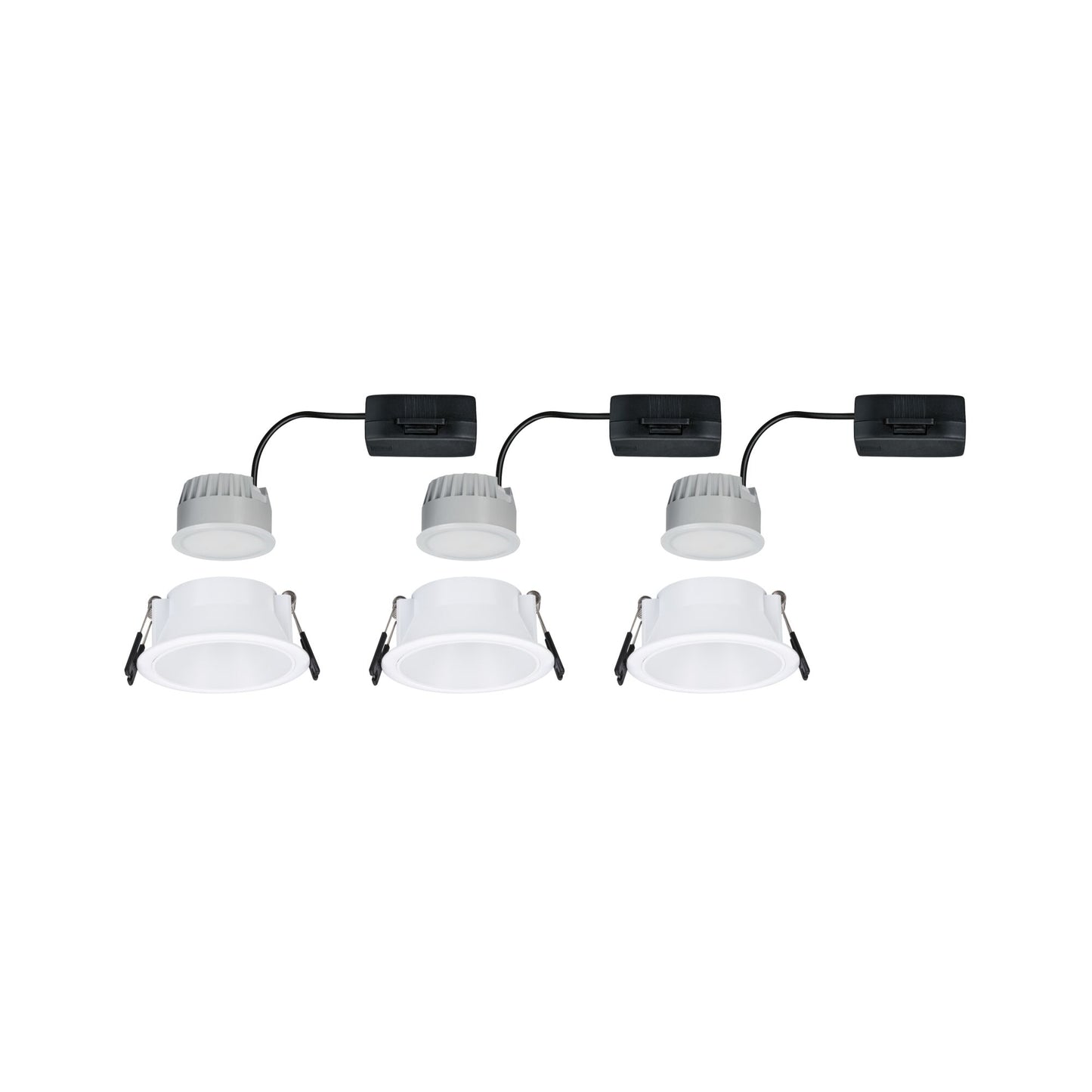 Paulmann LED Einbauleuchte Cole 3er-Set 3-Step-Dim Coin IP44 rund 88mm  Coin 3x6W 3x470lm 230V dimmbar 2700K Weiß