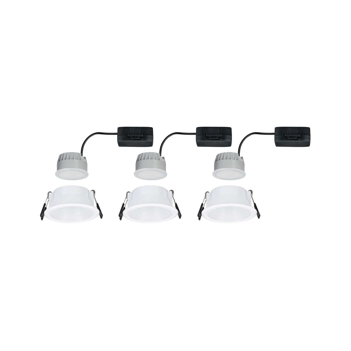 Paulmann LED Einbauleuchte Cole 3er-Set 3-Step-Dim Coin IP44 rund 88mm  Coin 3x6W 3x470lm 230V dimmbar 2700K Weiß
