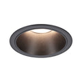 Paulmann LED Einbauleuchte Cole Einzelleuchte 3-Step-Dim Coin IP44 rund 88mm  Coin 6W 470lm 230V dimmbar 2700K Schwarz
