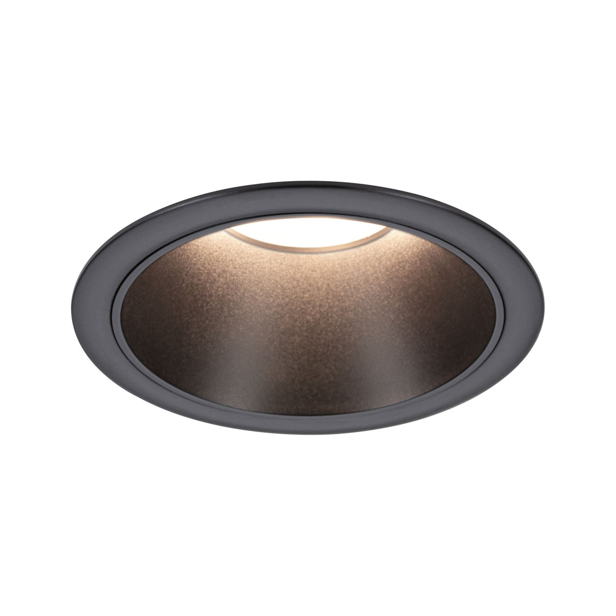 Paulmann LED Einbauleuchte Cole Einzelleuchte 3-Step-Dim Coin IP44 rund 88mm  Coin 6W 470lm 230V dimmbar 2700K Schwarz