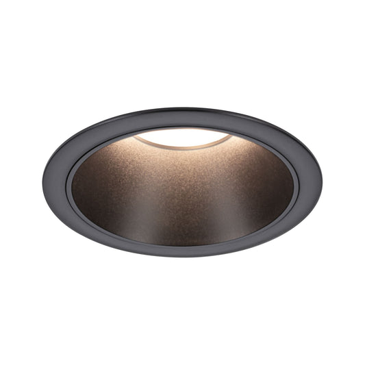 Paulmann LED Einbauleuchte Cole Einzelleuchte 3-Step-Dim Coin IP44 rund 88mm  Coin 6W 470lm 230V dimmbar 2700K Schwarz