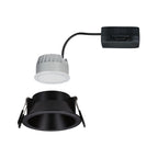 Paulmann LED Einbauleuchte Cole Einzelleuchte 3-Step-Dim Coin IP44 rund 88mm  Coin 6W 470lm 230V dimmbar 2700K Schwarz