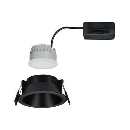 Paulmann LED Einbauleuchte Cole Einzelleuchte 3-Step-Dim Coin IP44 rund 88mm  Coin 6W 470lm 230V dimmbar 2700K Schwarz