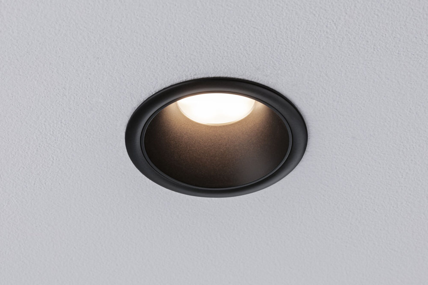 Paulmann LED Einbauleuchte Cole Einzelleuchte 3-Step-Dim Coin IP44 rund 88mm  Coin 6W 470lm 230V dimmbar 2700K Schwarz