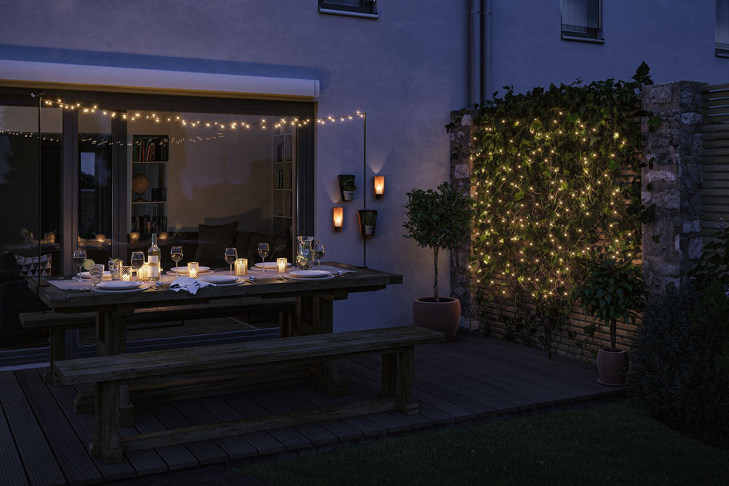 Paulmann Solar Lichterkette Aurinka IP44 3000K 200x6lm Schwarz