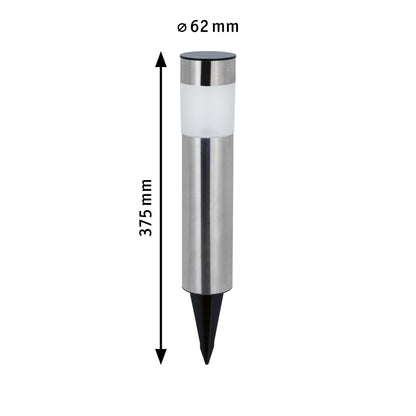 Paulmann Solar LED Pollerleuchte Layra IP44 3000K 1lm Eisen gebürstet