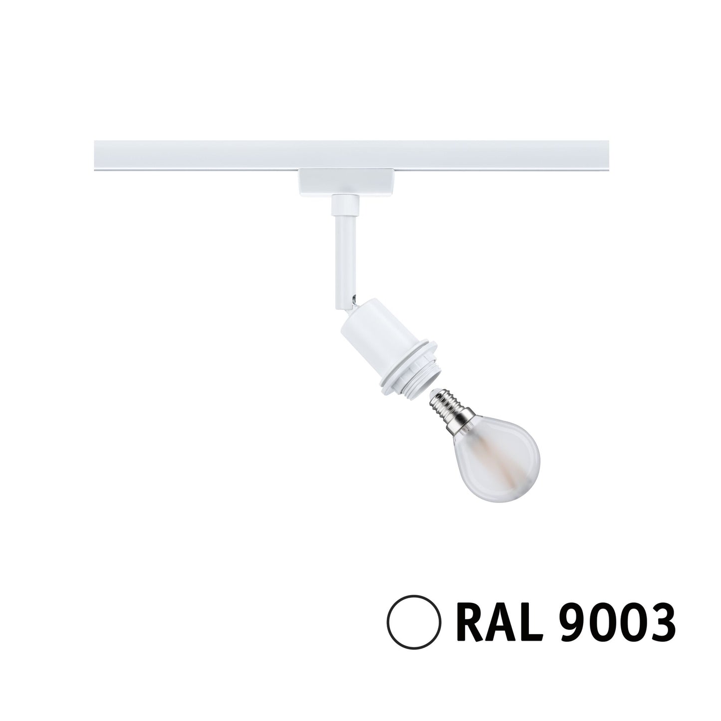 Paulmann URail Schienenspot DecoSystems Basic E14  max. 20W  dimmbar 230V Signalweiß
