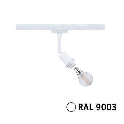 Paulmann URail Schienenspot DecoSystems Basic E14  max. 20W  dimmbar 230V Signalweiß