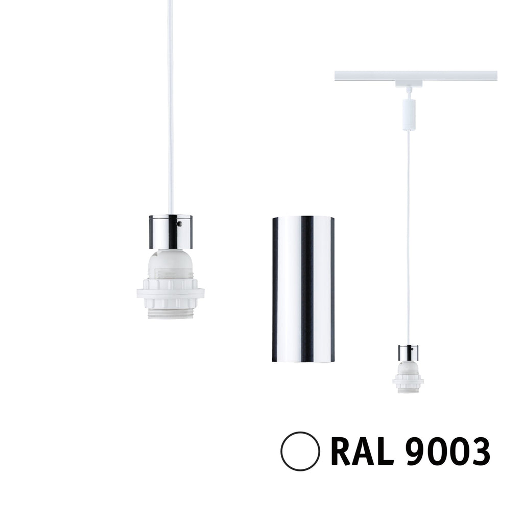 Paulmann URail Pendel 2Easy E27  max. 20W  dimmbar 230V Signalweiß