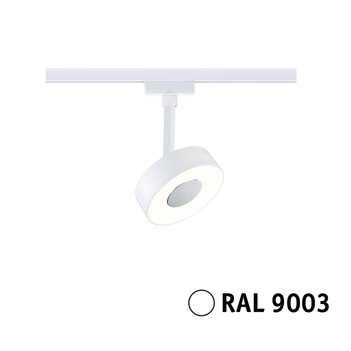 Paulmann URail LED Schienenspot Circle Einzelleuchte 180lm 5W 3000K dimmbar 230V Signalweiß