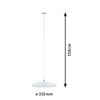 Paulmann URail LED Pendel Hildor 3-Step-Dim   850lm 15W 3000K dimmbar 230V Signalweiß