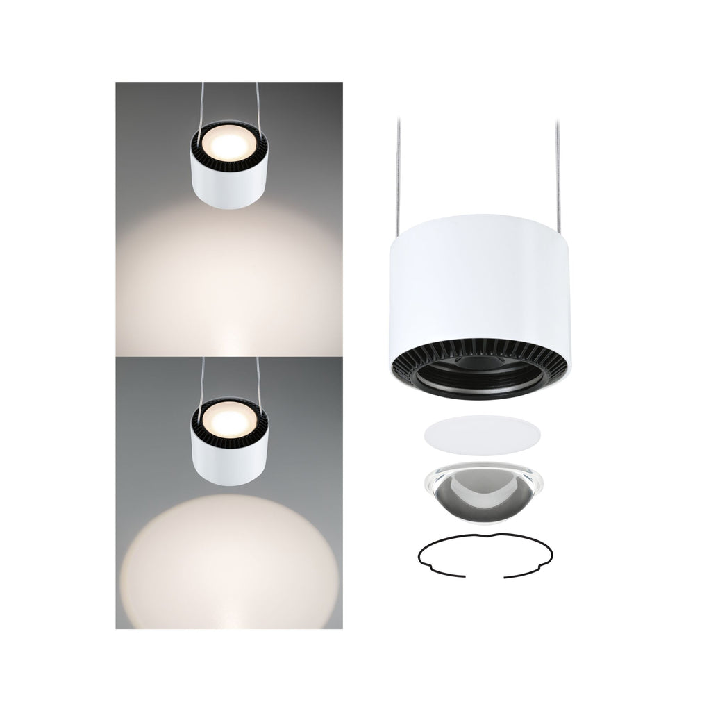 Paulmann URail LED Pendel Aldan 850lm / 460lm 8,5W 3000K dimmbar 230V Signalweiß