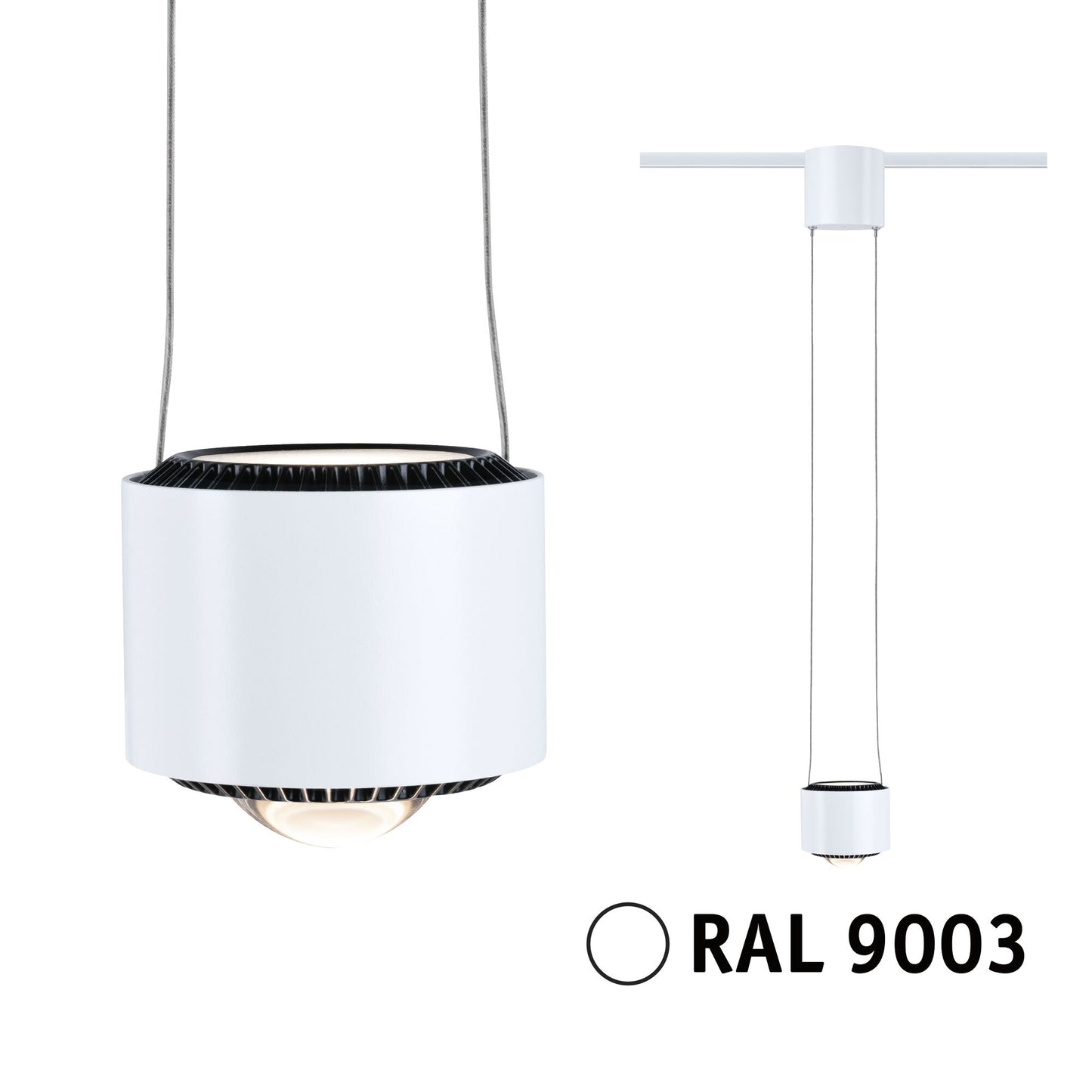 Paulmann URail LED Pendel Aldan 850lm / 460lm 8,5W 3000K dimmbar 230V Signalweiß