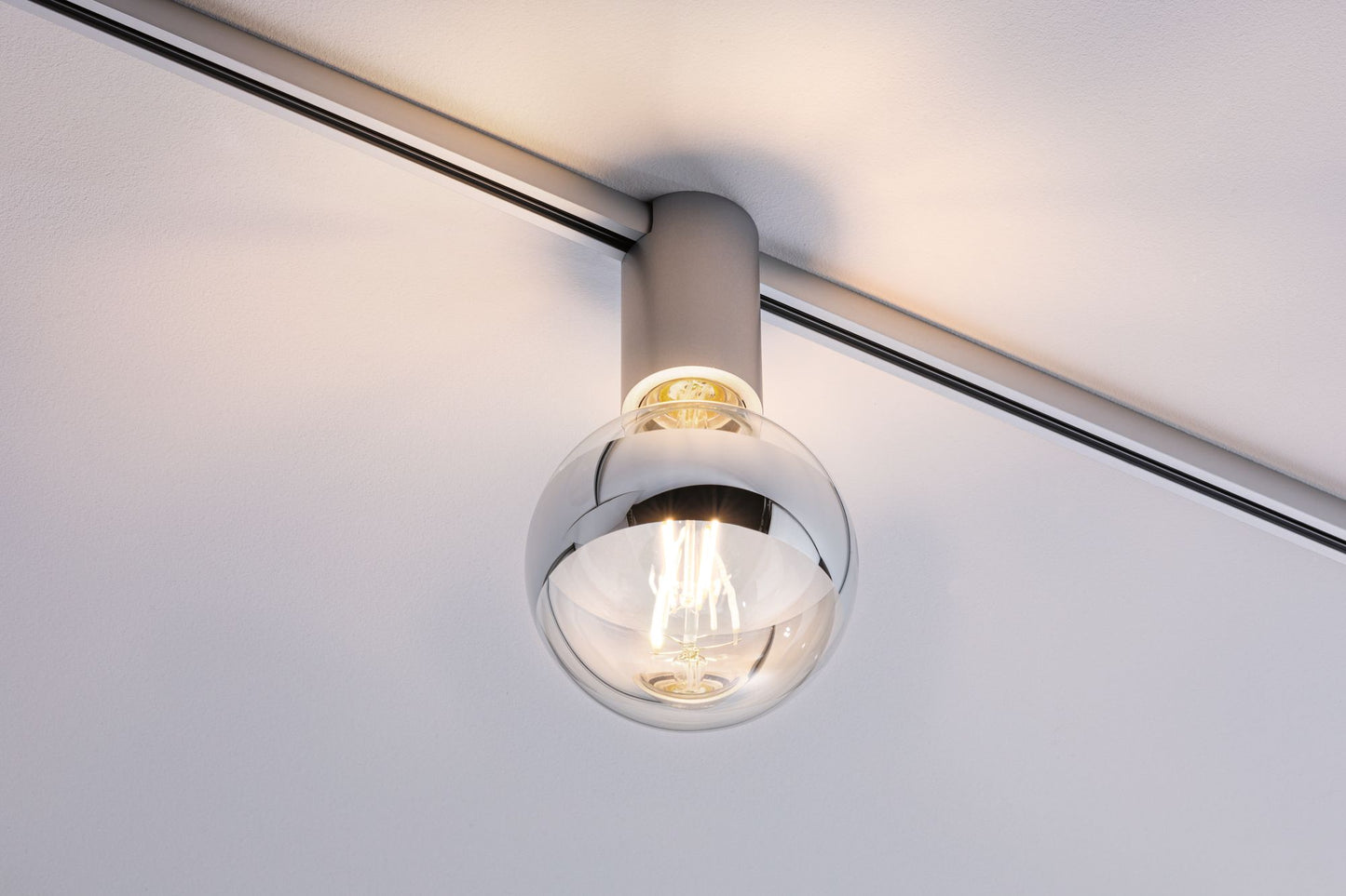 Paulmann URail Ceiling Socket max1x20W E27 Chrom matt 230V Metall
