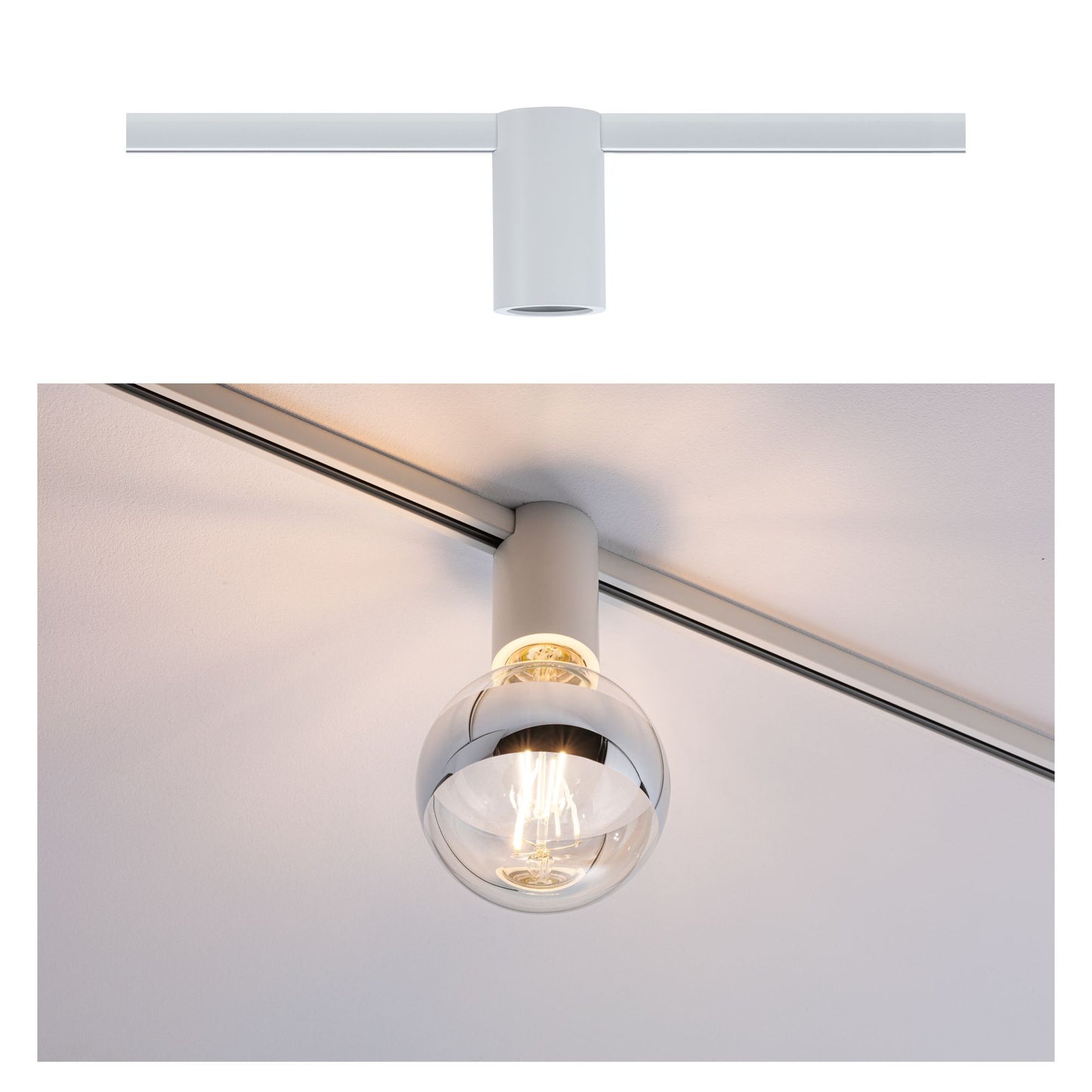 Paulmann URail Ceiling Socket max1x20W E27 Weiß 230V Metall