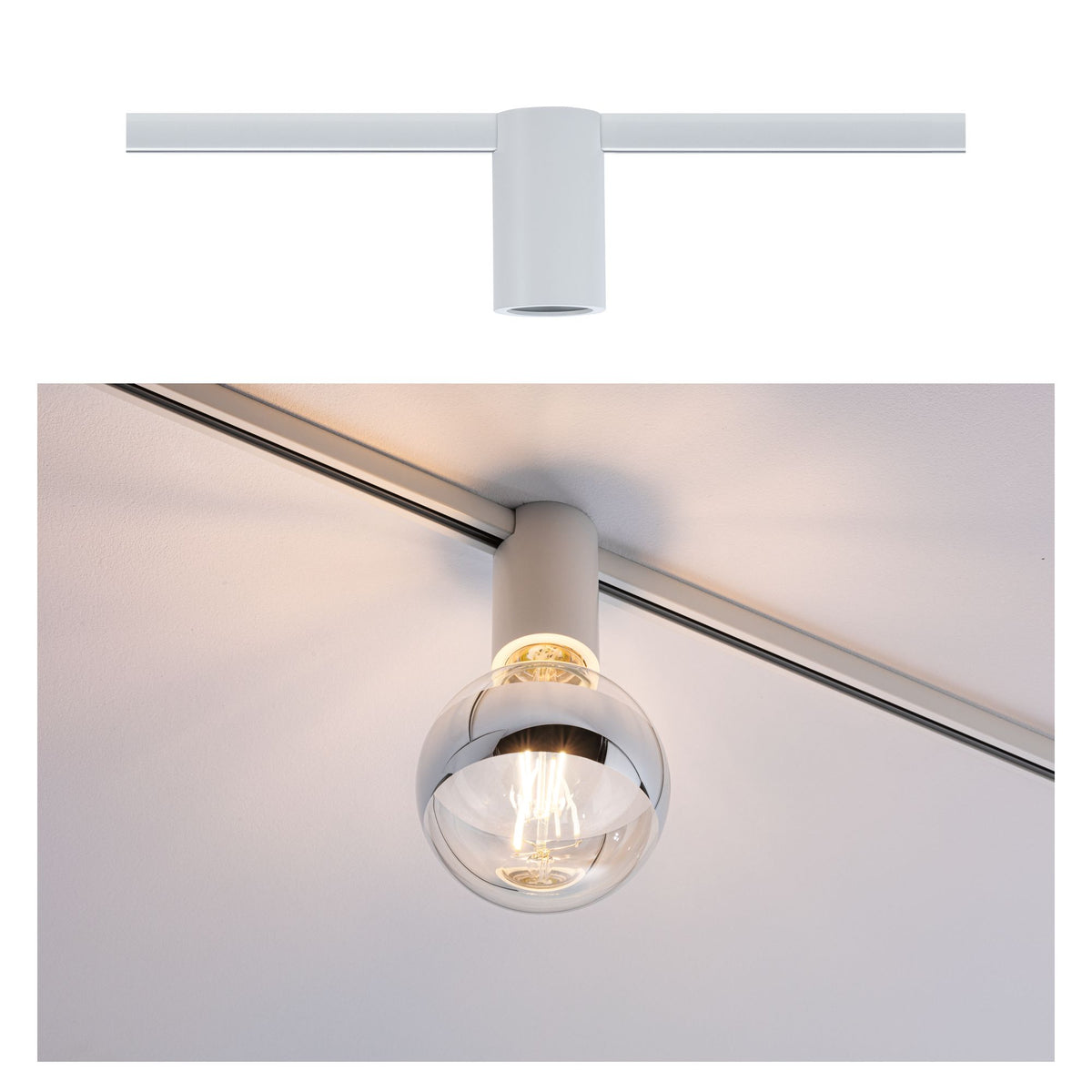Paulmann URail Ceiling Socket max1x20W E27 Weiß 230V Metall