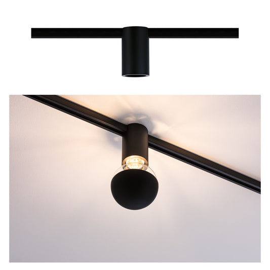 Paulmann URail Ceiling Socket max1x20W E27 Schwarz 230V Metall