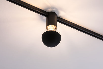 Paulmann URail Ceiling Socket max1x20W E27 Schwarz 230V Metall