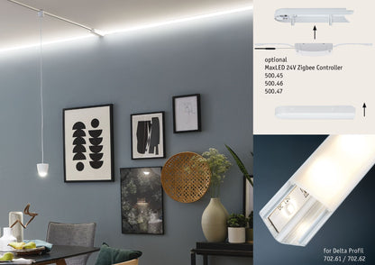 Paulmann NanoRail Stripe-Connector Delta-Profile Weiß matt Kunststoff