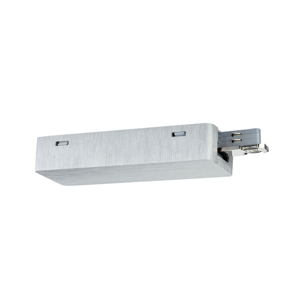 Paulmann Rail System VariLine Endeinspeisung 2 Phasen Alu gebürstet 230V Metall