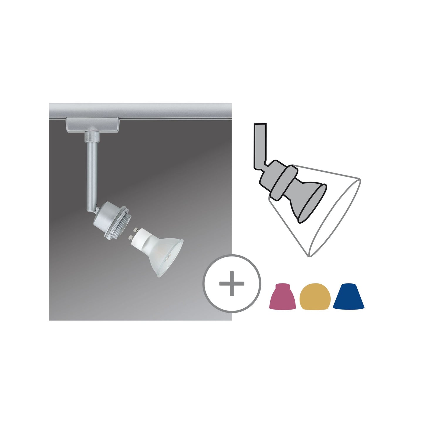 Paulmann URail System DecoSystems LED Spot 1x3,5W GZ10 230V Chrom matt Metall