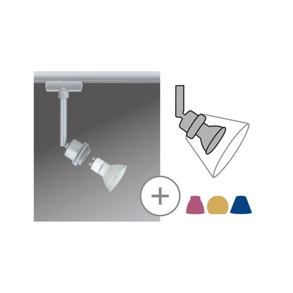 Paulmann URail System DecoSystems LED Spot 1x3,5W GZ10 230V Chrom matt Metall