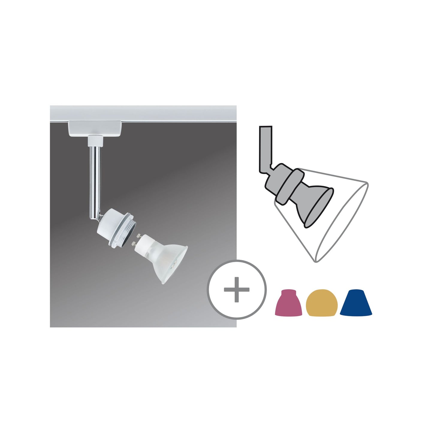 Paulmann URail System DecoSystems LED Spot 1x3,5W GZ10 230V Weiß Metall