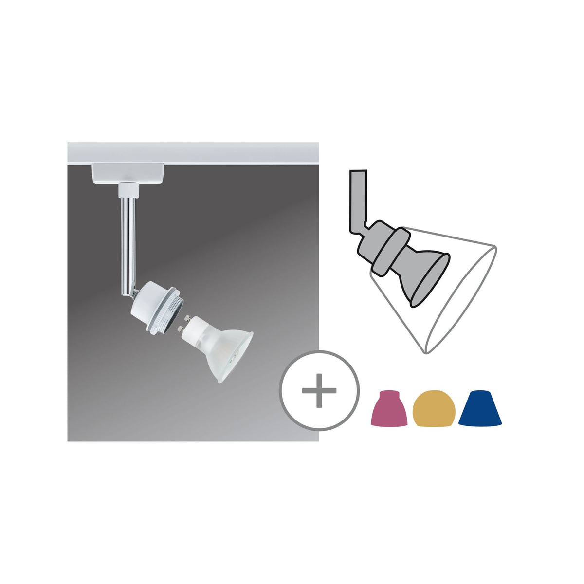 Paulmann URail System DecoSystems LED Spot 1x3,5W GZ10 230V Weiß Metall