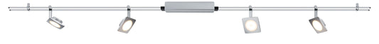Paulmann Rail Systems DC Set QuadLED 4x4W Chrom matt 230V/12V DC 30VA Metall