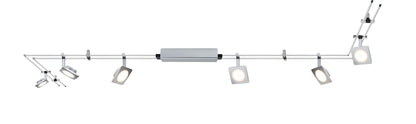 Paulmann Rail Systems DC Set QuadLED 6x4W Chrom matt 230V/12V DC 30VA Metall
