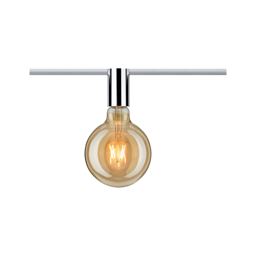 Paulmann URail Ceiling Socket max 1x20W E27 Chrom 230V Met/Kst