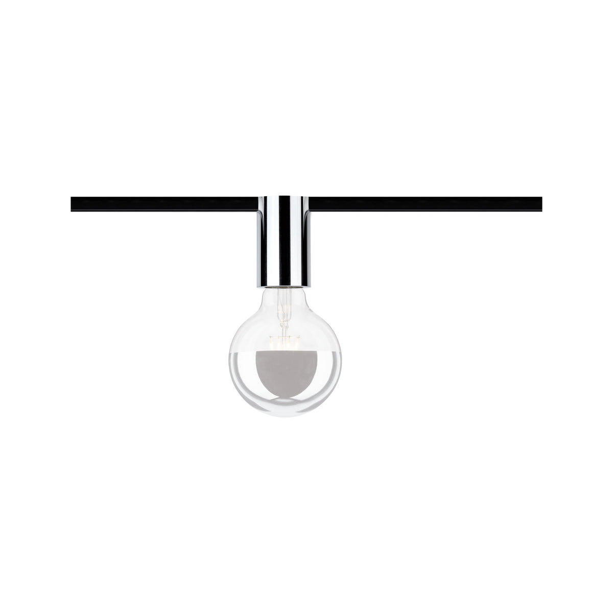 Paulmann URail Ceiling Socket max 1x20W E27 Chrom 230V Met/Kst