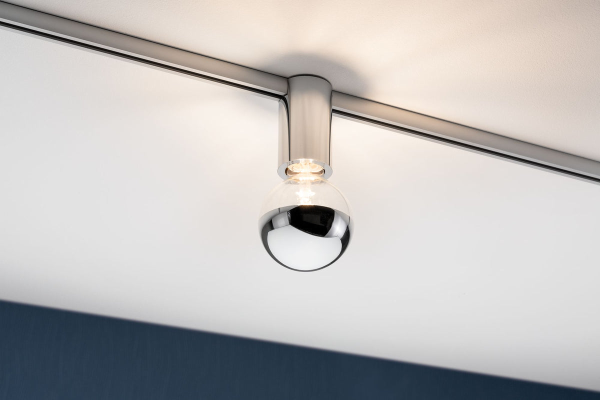 Paulmann URail Ceiling Socket max 1x20W E27 Chrom 230V Met/Kst