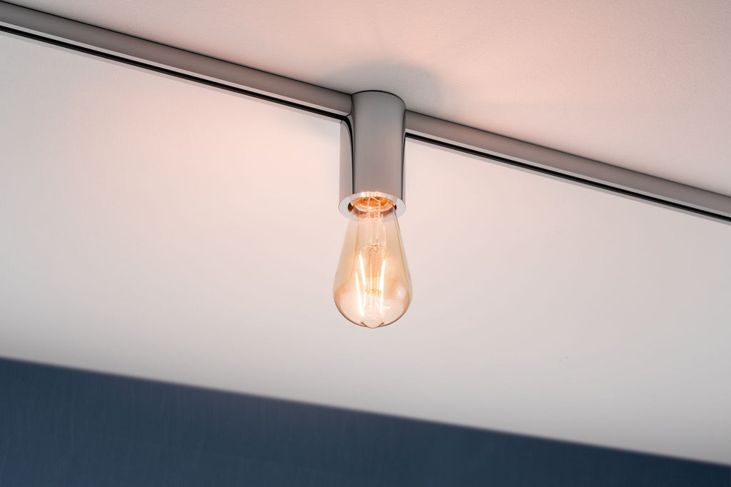 Paulmann URail Ceiling Socket max 1x20W E27 Chrom 230V Met/Kst