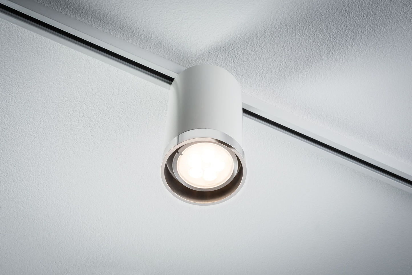 Paulmann URail System LED Spot Tube 1x6,5W GU10 230V Weiß/Chrom Met/Kst