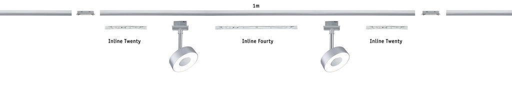 Paulmann URail LED Spot Inline Fourty 3,3W Transparent 230V Kunststoff