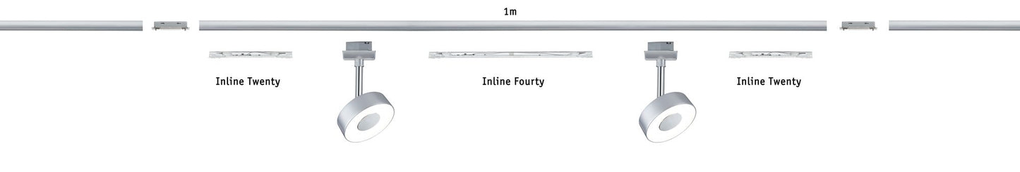 Paulmann URail LED Spot Inline Fourty 3,3W Transparent 230V Kunststoff