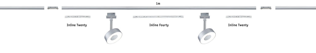 Paulmann URail LED Spot Inline Fourty 3,3W Transparent 230V Kunststoff