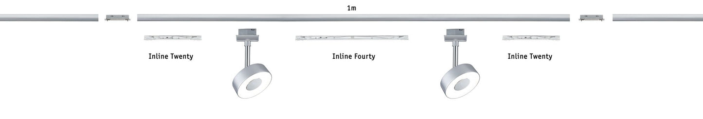 Paulmann URail LED Spot Inline Fourty 3,3W Transparent 230V Kunststoff