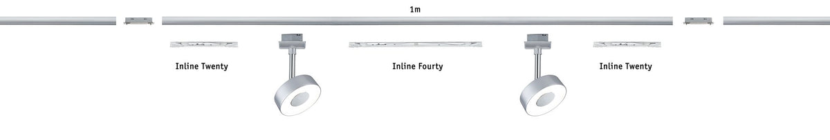 Paulmann URail LED Spot Inline Fourty 3,3W Transparent 230V Kunststoff