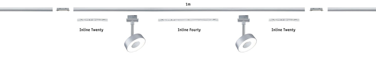 Paulmann URail LED Spot Inline Ninety 5,2W Transparent 230V Kunststoff