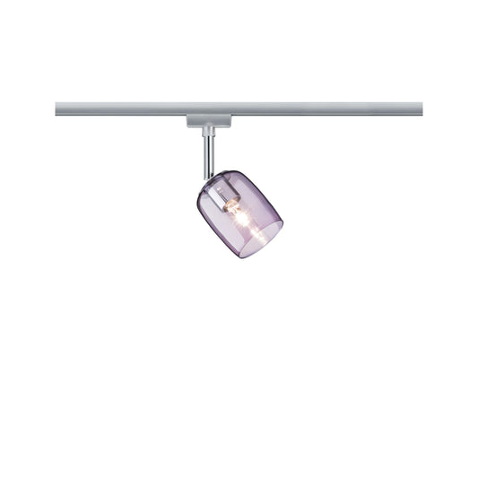 Paulmann URail System Spot Blossom max. 1x10W G9 Chrom matt/Lila transp. 230V Metall/Glas
