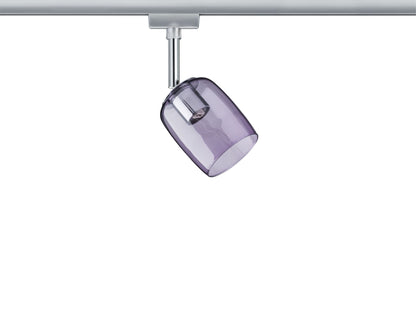 Paulmann URail System Spot Blossom max. 1x10W G9 Chrom matt/Lila transp. 230V Metall/Glas