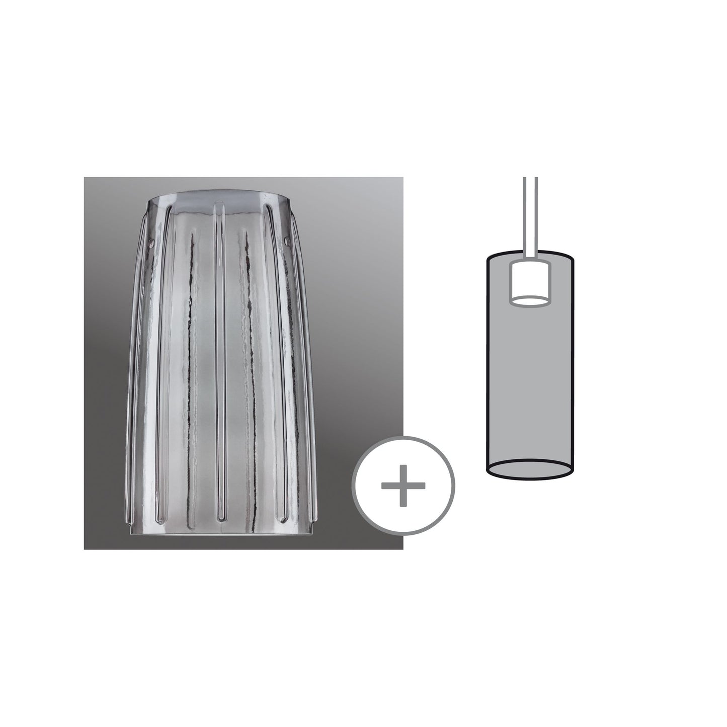 Paulmann URail 2Easy Glas Drio Rauch Glas