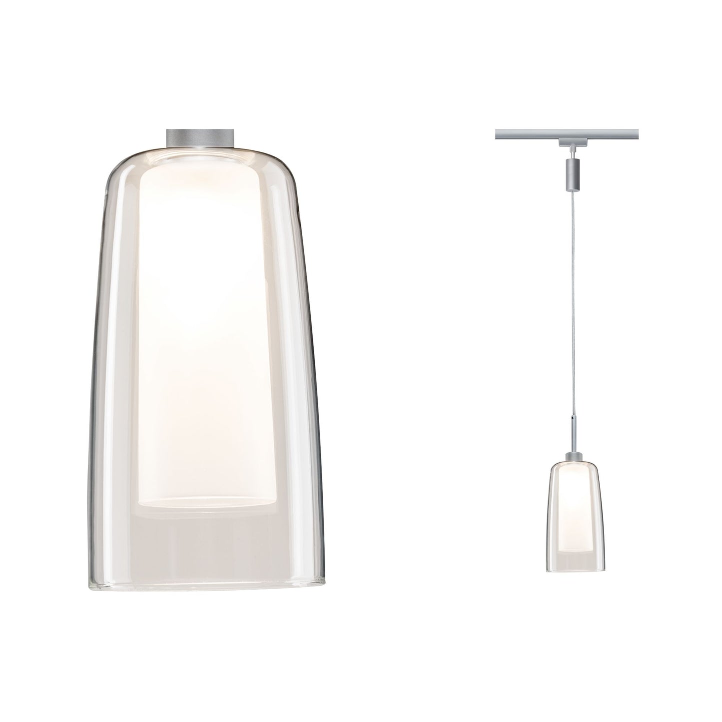 Paulmann URail Systems LED Pendulum Arido 1x3W Chrom matt/Klar/Satin 230V Glas