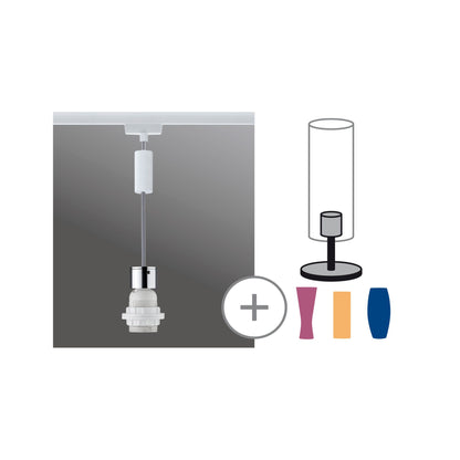 Paulmann Urail 2Easy Basic Pendel max 1x20W E27 Weiß/Chrom 230V Met/Kst